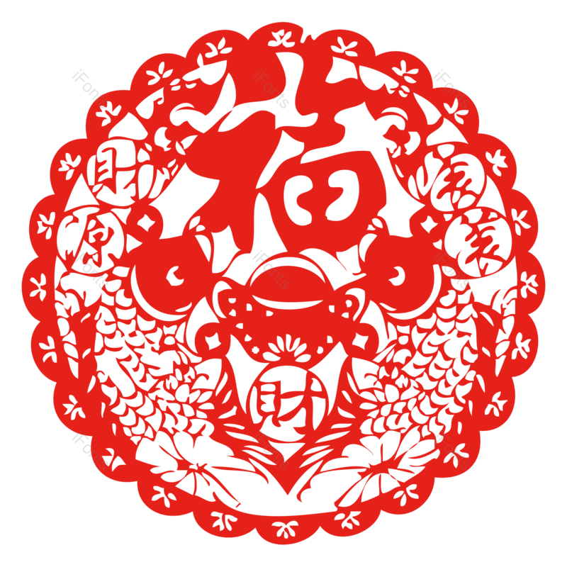 中国风图片,花纹元素,图案PNG,窗花免抠素材